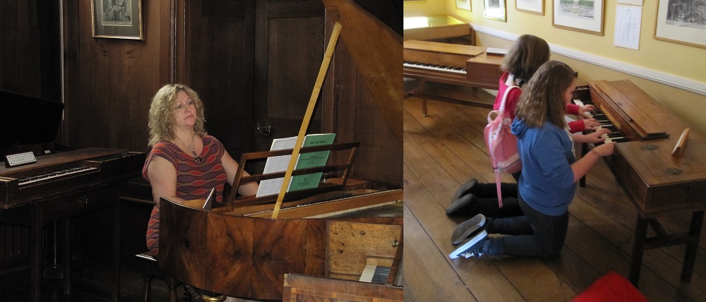 Photo of Lora and students playing at Finchcock Museum