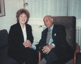 Photo of Lora with Sir Georg Solti